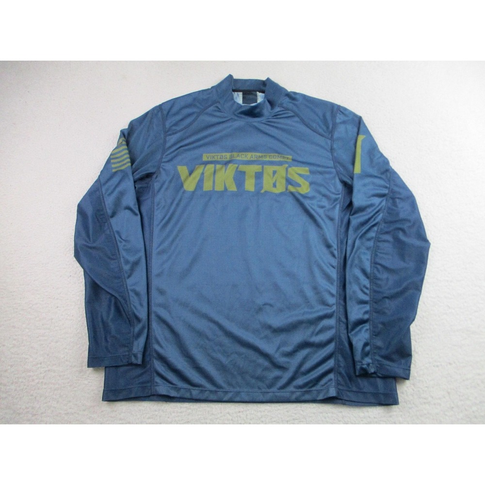 Viktos Range Trainer Sunblock Jersey Shirt Mens XS Blue Long Sleeve Athletic